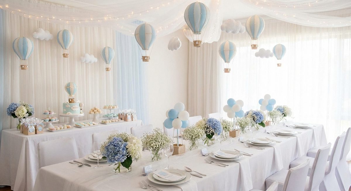 Allestimento Battesimo Tema Mongolfiera